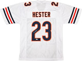 Chicago Bears Devin Hester Autographed White Jersey Beckett BAS QR Stock #250274