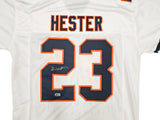 Chicago Bears Devin Hester Autographed White Jersey Beckett BAS QR Stock #250273