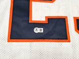 Chicago Bears Devin Hester Autographed White Jersey Beckett BAS QR Stock #250273