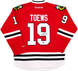 Chicago Blackhawks Jonathan Toews Autographed Red Reebok Premier Jersey Size L Beckett BAS Witness Stock #250188