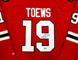 Chicago Blackhawks Jonathan Toews Autographed Red Reebok Premier Jersey Size XXL Beckett BAS Witness Stock #250190