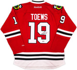 Chicago Blackhawks Jonathan Toews Autographed Red Reebok Premier Jersey Size XL Beckett BAS Witness Stock #250189