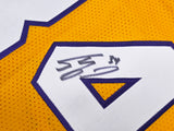 Los Angeles Lakers Shaquille O'Neal Autographed Gold Jersey "34" JSA Stock #248833