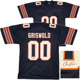 Christmas Vacation Chevy Chase Autographed Blue Jersey Beckett BAS QR Stock #250271