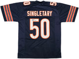 Chicago Bears Mike Singletary Autographed Blue Jersey Beckett BAS Witness Stock #250275