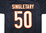 Chicago Bears Mike Singletary Autographed Blue Jersey Beckett BAS Witness Stock #250275
