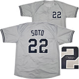 New York Yankees Juan Soto Autographed Gray Jersey Beckett BAS QR Stock #250496