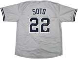 New York Yankees Juan Soto Autographed Gray Jersey Beckett BAS QR Stock #250496