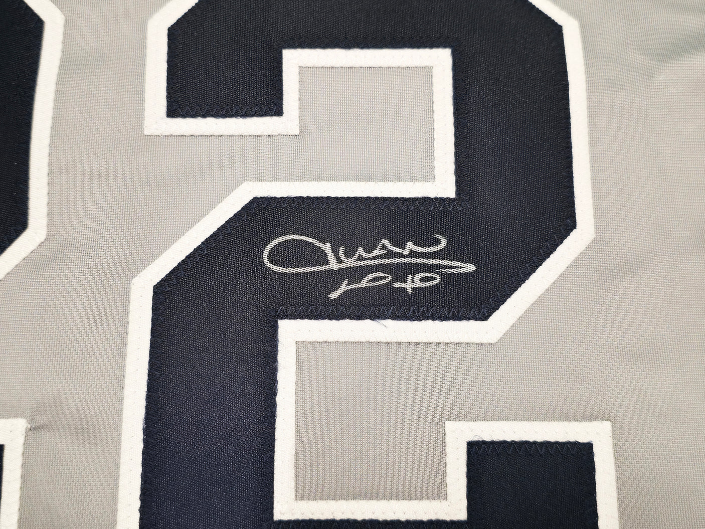 New York Yankees Juan Soto Autographed Gray Jersey Beckett BAS QR Stock #250496