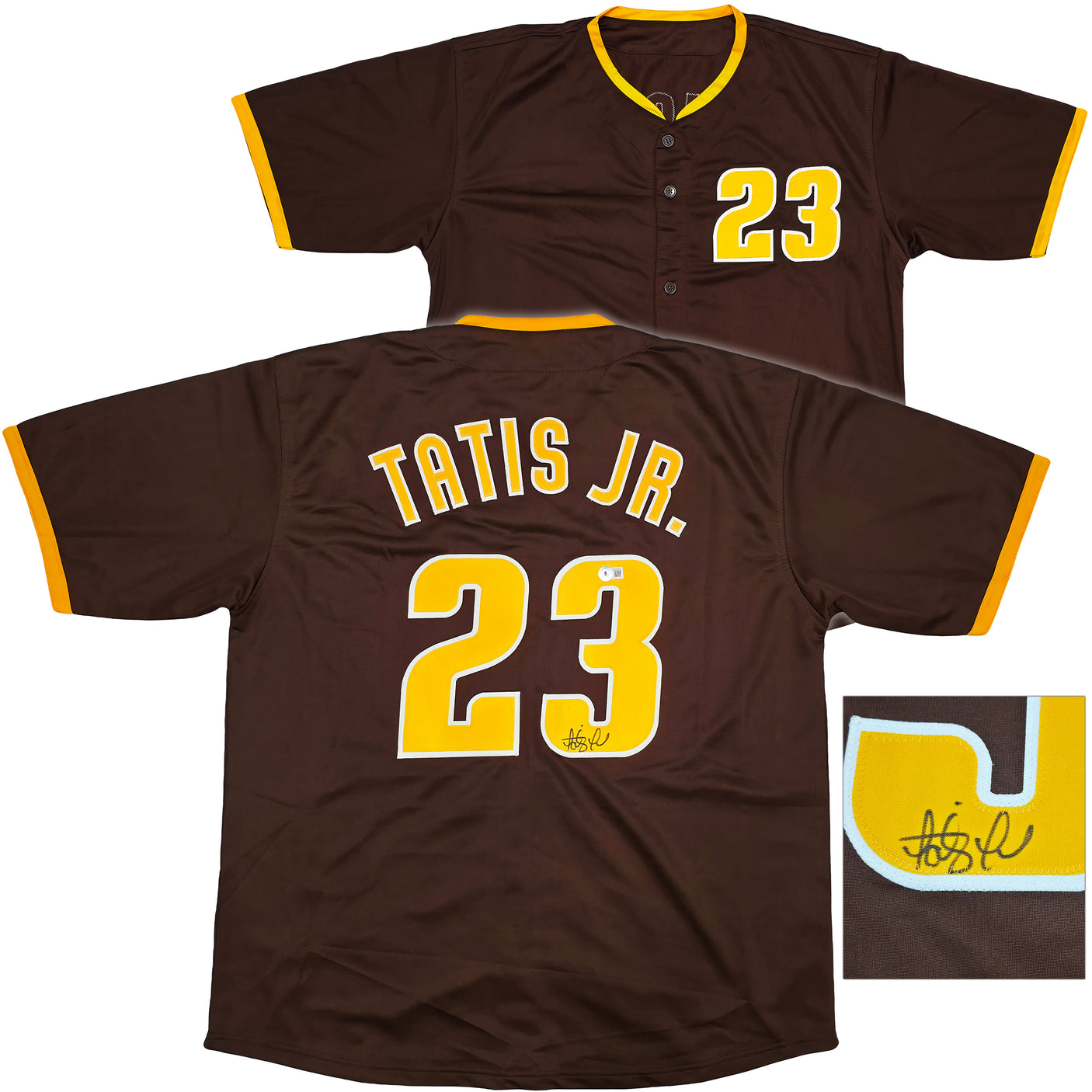 San Diego Padres Fernando Tatis Jr. Autographed Brown Jersey Beckett BAS Witness Stock #250497
