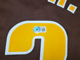 San Diego Padres Fernando Tatis Jr. Autographed Brown Jersey Beckett BAS Witness Stock #250497