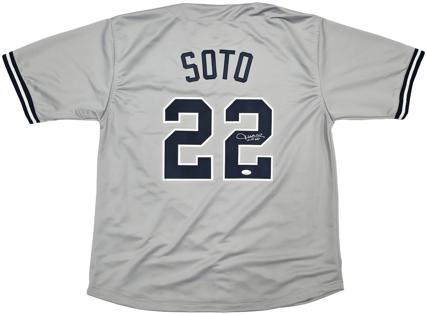 New York Yankees Juan Soto Autographed Gray Jersey JSA Stock #250495