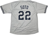 New York Yankees Juan Soto Autographed Gray Jersey JSA Stock #250495