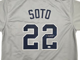 New York Yankees Juan Soto Autographed Gray Jersey JSA Stock #250495