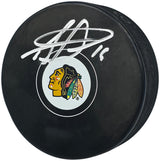 Jonathan Toews Autographed Official Chicago Blackhawks Logo Hockey Puck Beckett BAS Witness Stock #250561
