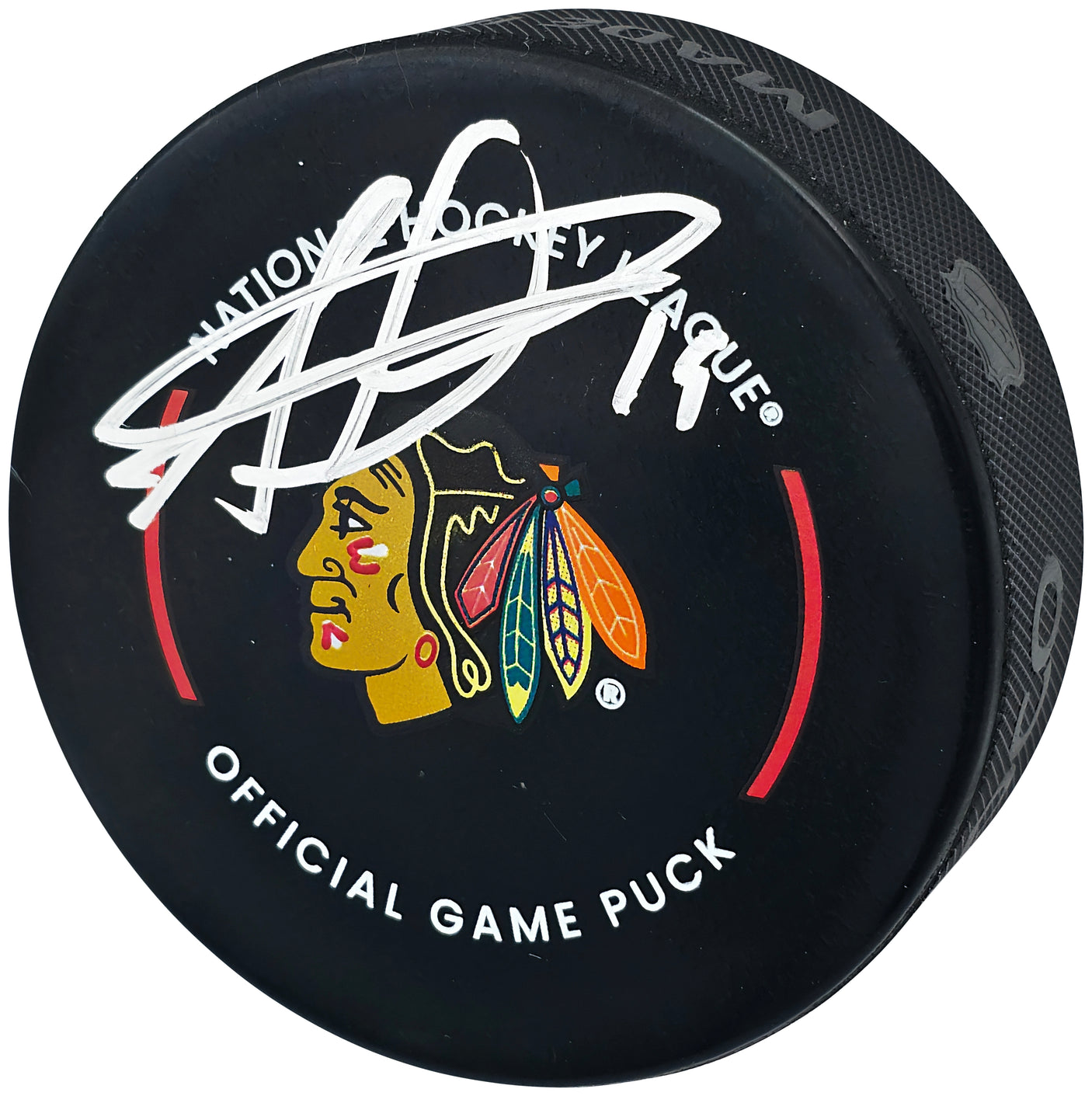 Jonathan Toews Autographed Official Chicago Blackhawks Logo Hockey Game Puck Beckett BAS Witness Stock #250562