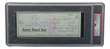 Stan Musial St. Louis Cardinals Signed Bank Check PSA/DNA 85025592 - Sports Integrity
