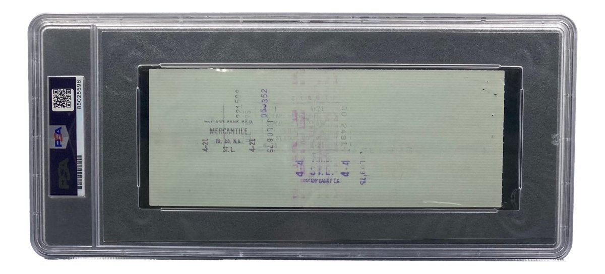 Stan Musial St. Louis Cardinals Signed Bank Check PSA/DNA 85025598 - Sports Integrity