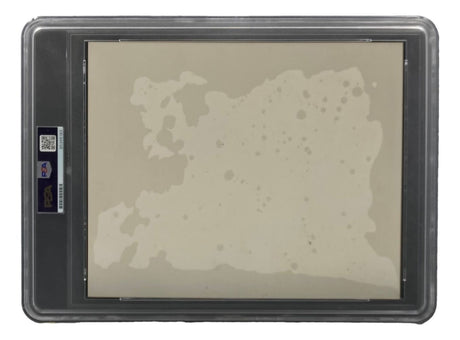 A Ted Williams Stan Musial signed 8x10 photo by Sports Integrity, slabbed and graded PSA NM-MT 7.5, encased in a clear plastic holder for protection and display.