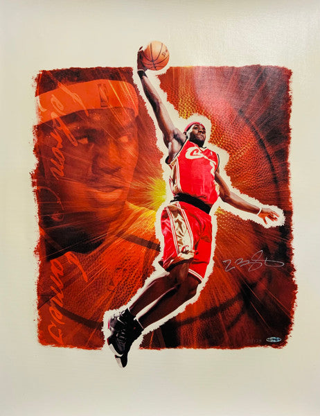 LEBRON JAMES Autographed Cleveland Cavaliers "Stargazer" "28 x 24" Lithograph UDA LE 25/123