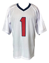 Stefon Diggs Houston Signed White Football Jersey BAS