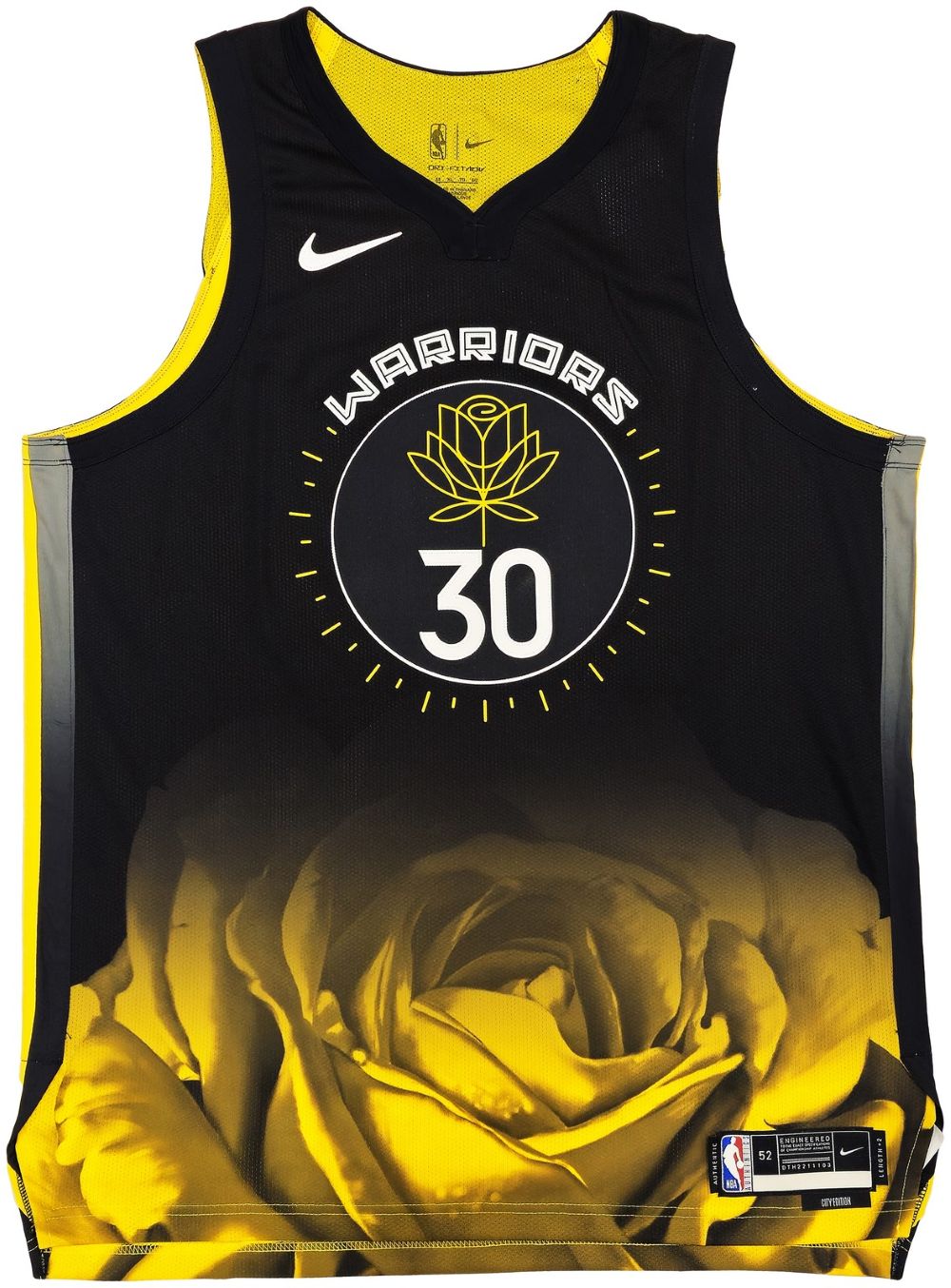 Stephen Curry Signed Warriors Nike Black City Edition Swingman Jersey JSA