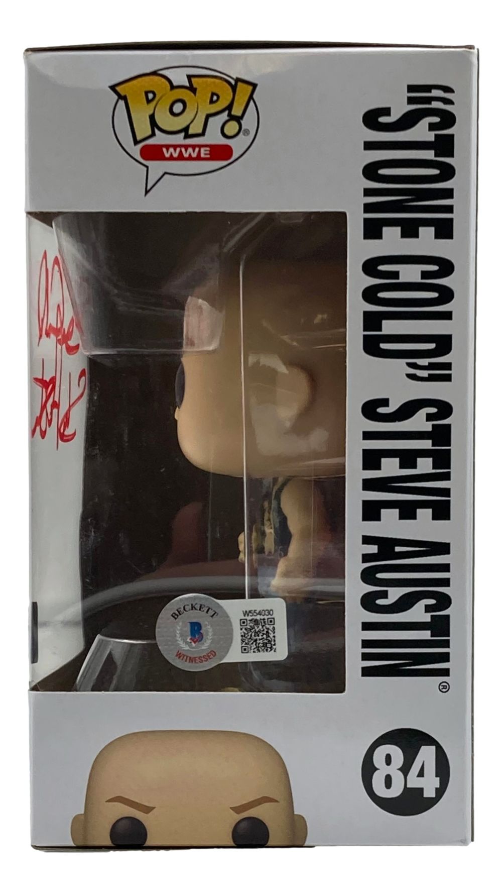 Stone Cold Steve Austin Signed WWE Funko Pop #84 BAS