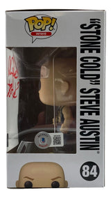 Stone Cold Steve Austin Signed WWE Funko Pop #84 BAS