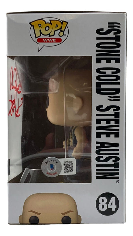 Stone Cold Steve Austin Signed WWE Funko Pop #84 BAS