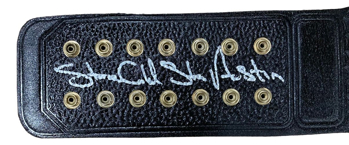 Stone Cold Steve Austin WWE Signed Full Size Replica Winged Eagle Belt BAS