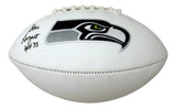Steve Largent Signed Seattle Seahawks Logo Football HOF 95 BAS
