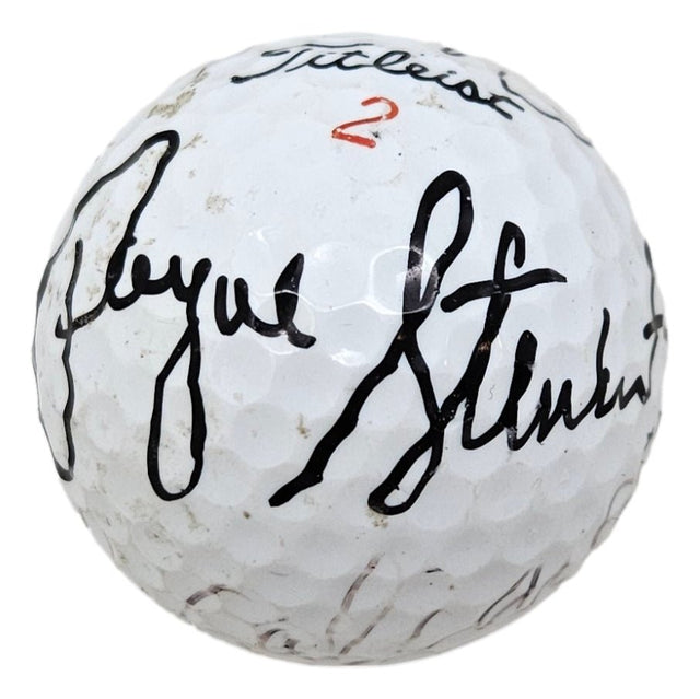 Stewart Faldo Strange Calcavecchia Signed Titleist 2 Golf Ball BAS LOA - Sports Integrity