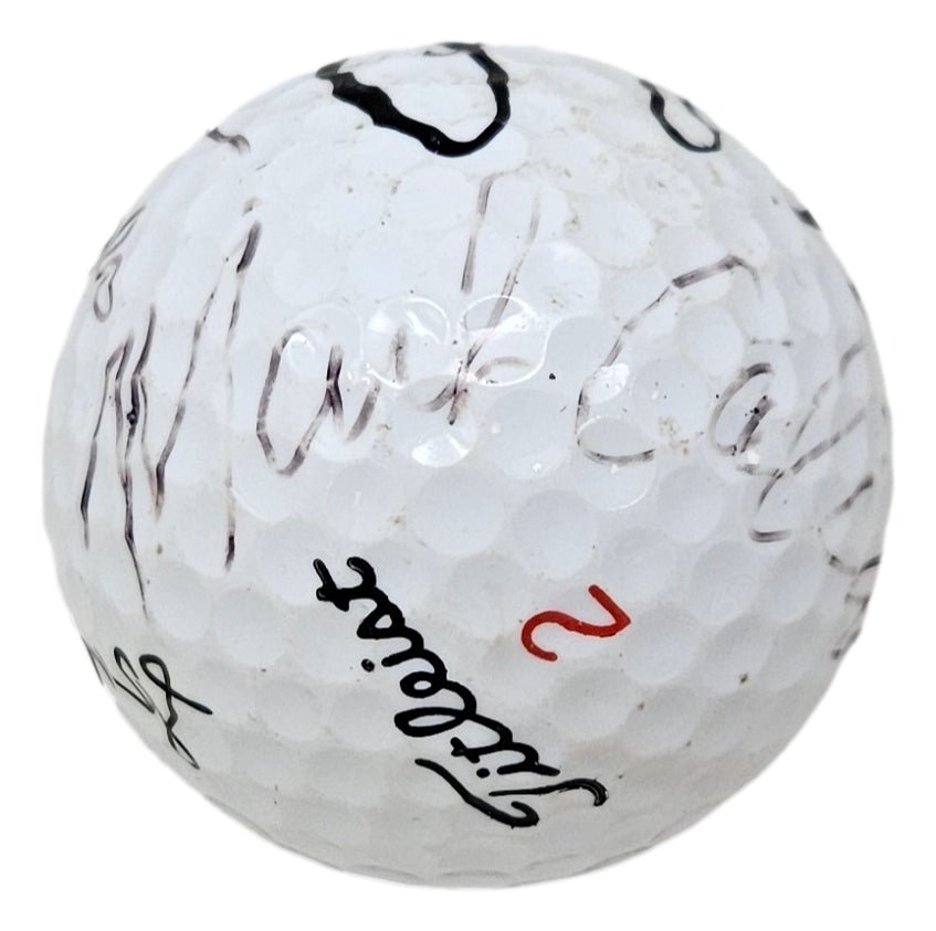 Stewart Faldo Strange Calcavecchia Signed Titleist 2 Golf Ball BAS LOA - Sports Integrity