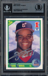 Frank Thomas Autographed 1990 Score Rookie Card #663 Chicago White Sox Beckett BAS Stock #251032
