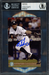 Ichiro Suzuki Autographed 4x6 Photo Seattle Mariners Auto Grade Gem Mint 10 Beckett BAS Stock #251038