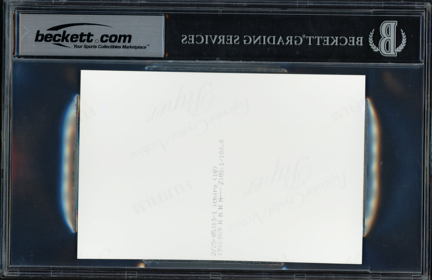 Ichiro Suzuki Autographed 4x6 Photo Seattle Mariners Auto Grade Gem Mint 10 Beckett BAS Stock #251040