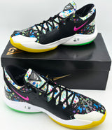 Giannis Antetokounmpo Autographed 2021 Player Exclusive (PE) Promo Black, White & Speed Nike Zoom Freak 2 NRG Shoes Milwaukee Bucks Size 17 Beckett BAS Witness Stock #252613