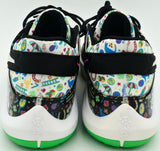 Giannis Antetokounmpo Autographed 2021 Player Exclusive (PE) Promo Black, White & Speed Nike Zoom Freak 2 NRG Shoes Milwaukee Bucks Size 17 Beckett BAS Witness Stock #252613