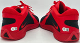 Giannis Antetokounmpo Autographed 2024 Player Exclusive (PE) Promo Black/University Red Nike Zoom Freak 6 Shoes Milwaukee Bucks Size 17 Beckett BAS Witness Stock #252756