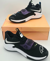 Giannis Antetokounmpo Autographed 2021 Player Exclusive (PE) Promo Black/White/Black Nike Zoom Freak 3 Shoes Milwaukee Bucks Size 17 Beckett BAS Witness Stock #252760