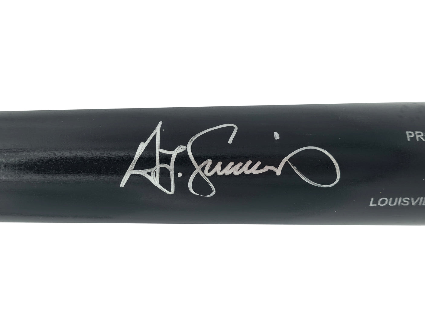 Ted Simmons Autographed Black Louisville Slugger Pro Stock Baseball Bat St. Louis Cardinals (Scratches) Beckett BAS Witness Stock #252590