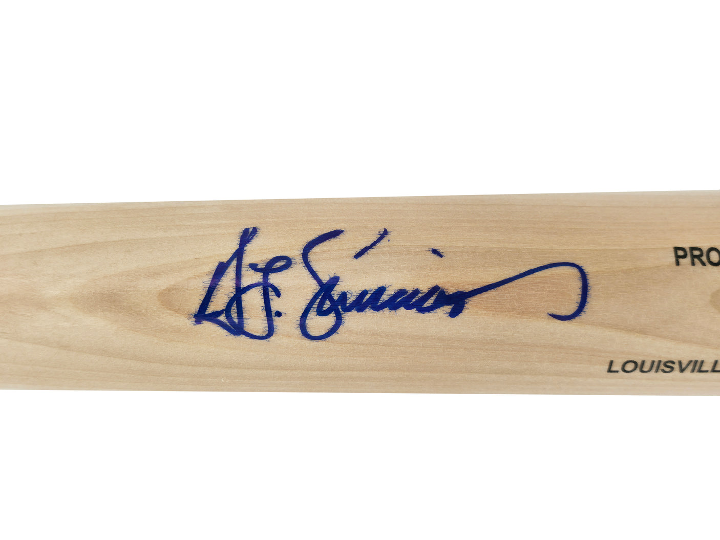 Ted Simmons Autographed Blonde Louisville Slugger Pro Stock Baseball Bat St. Louis Cardinals Beckett BAS Witness Stock #252591