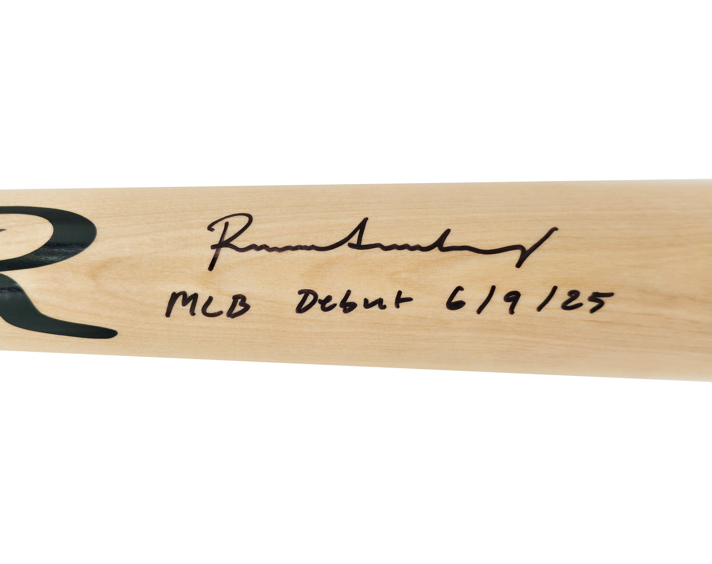Roman Anthony Autographed Blonde Rawlings Adirondack Pro Baseball Bat Boston Red Sox "MLB Debut 6/9/25" Fanatics & MLB Holo Stock #252779