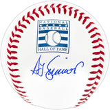 Ted Simmons Autographed Official Hall of Fame HOF Logo Baseball St. Louis Cardinals Beckett BAS Witness Stock #252456