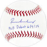 Roman Anthony Autographed Official MLB Baseball Boston Red Sox "MLB Debut 6/9/25" Fanatics & MLB Holo Stock #252788