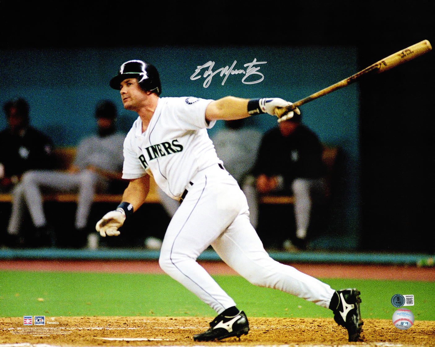 Edgar Martinez Autographed 16x20 Photo Seattle Mariners (The Double) Beckett BAS Witness Stock #252464