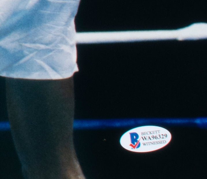 Sugar Ray Leonard Thomas Hearns Signed 16x20 Boxing Stance Photo BAS ITP - Sports Integrity
