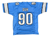 Ndamukong Suh Detroit Signed Light Blue Football Jersey JSA QR