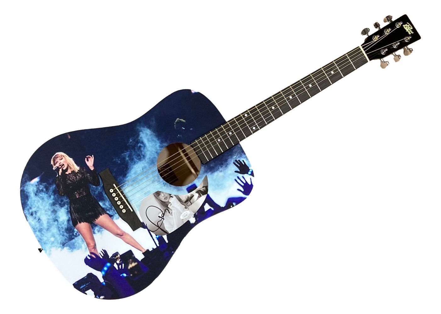 Taylor Swift Signed 41" Black Dress Graphic Acoustic Guitar JSA