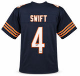 D'Andre Swift Chicago Signed Navy Football Jersey BAS